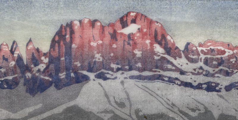 Terza Anton - Alpenglühen am Rosengarten