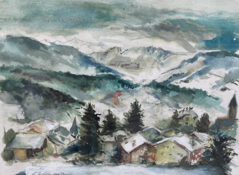 Wiedenhofer Peter - Verschneites Dorf