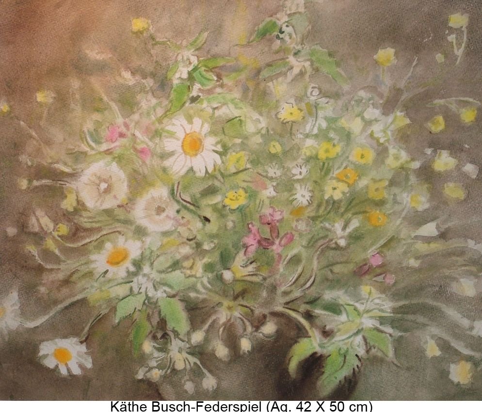 Busch Federspiel Käte - Wiesenblumen in braunem Gefäss