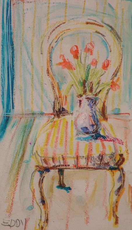 Ferrari Eddy - Stuhl mit Tulpenvase