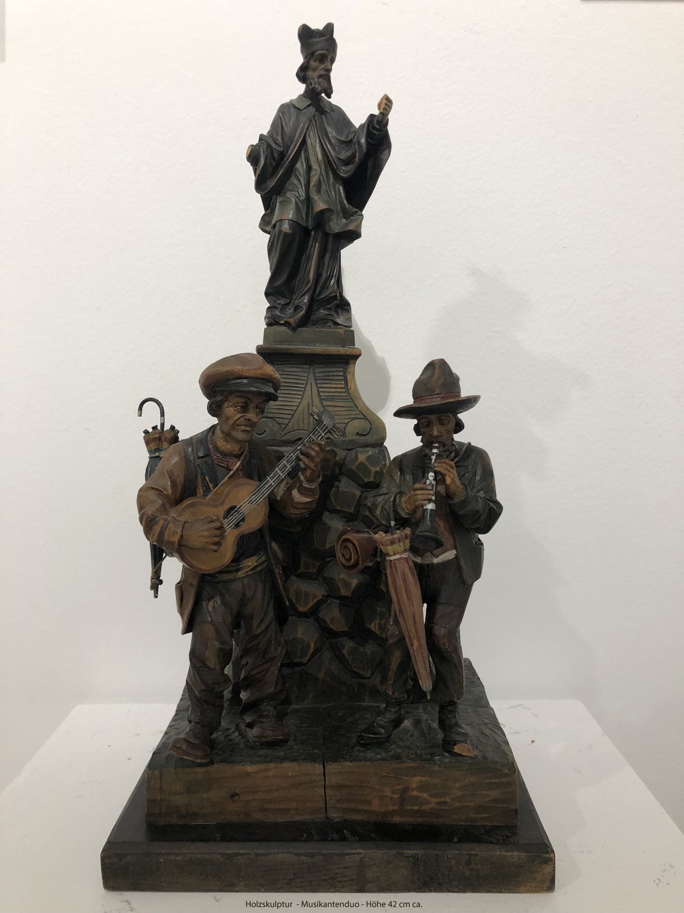 Musikantenduo - Holzskulptur