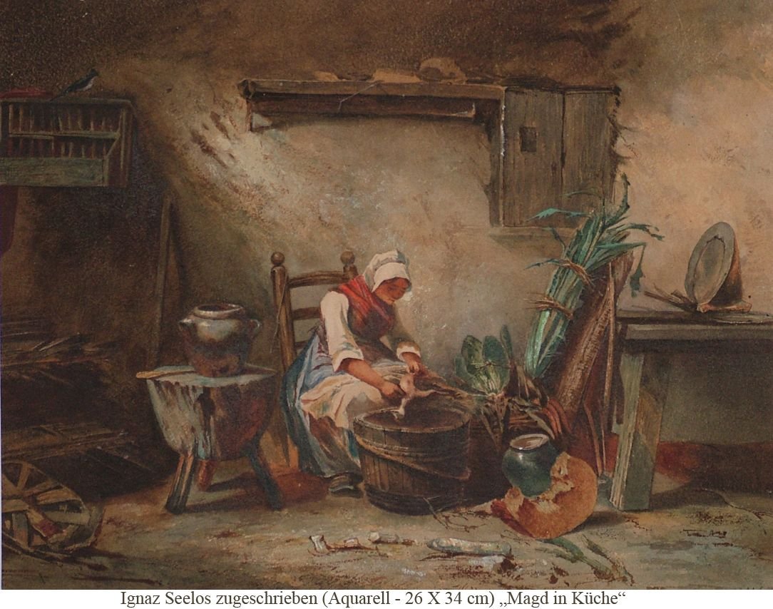 Seelos Ignaz - Magd in der Küche