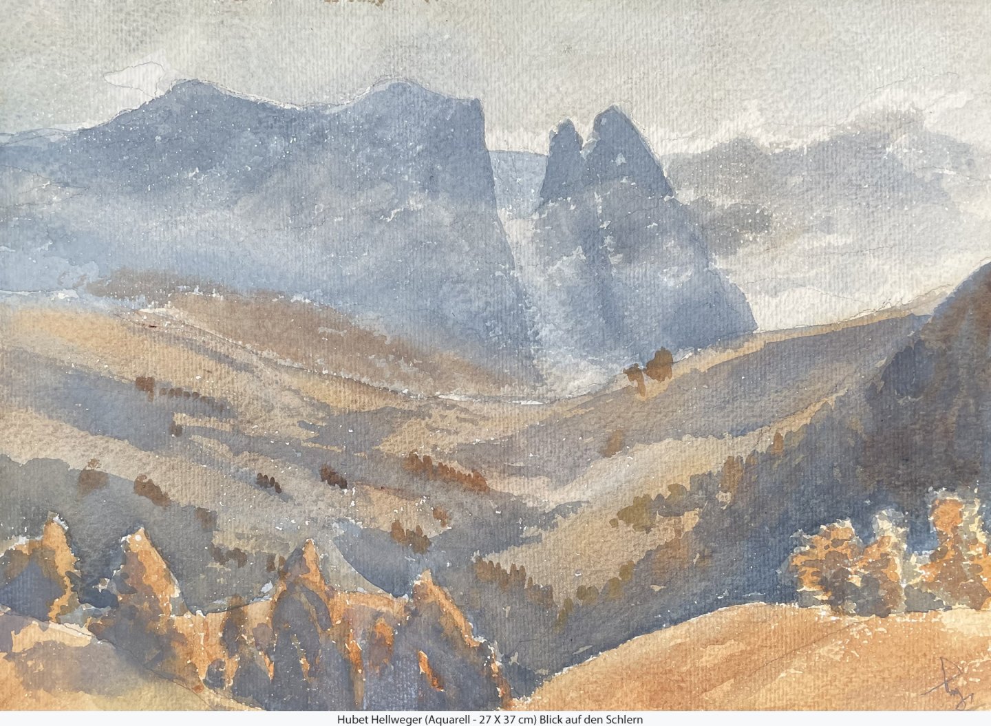 Hellweger Hubert - Blick auf den Schlern