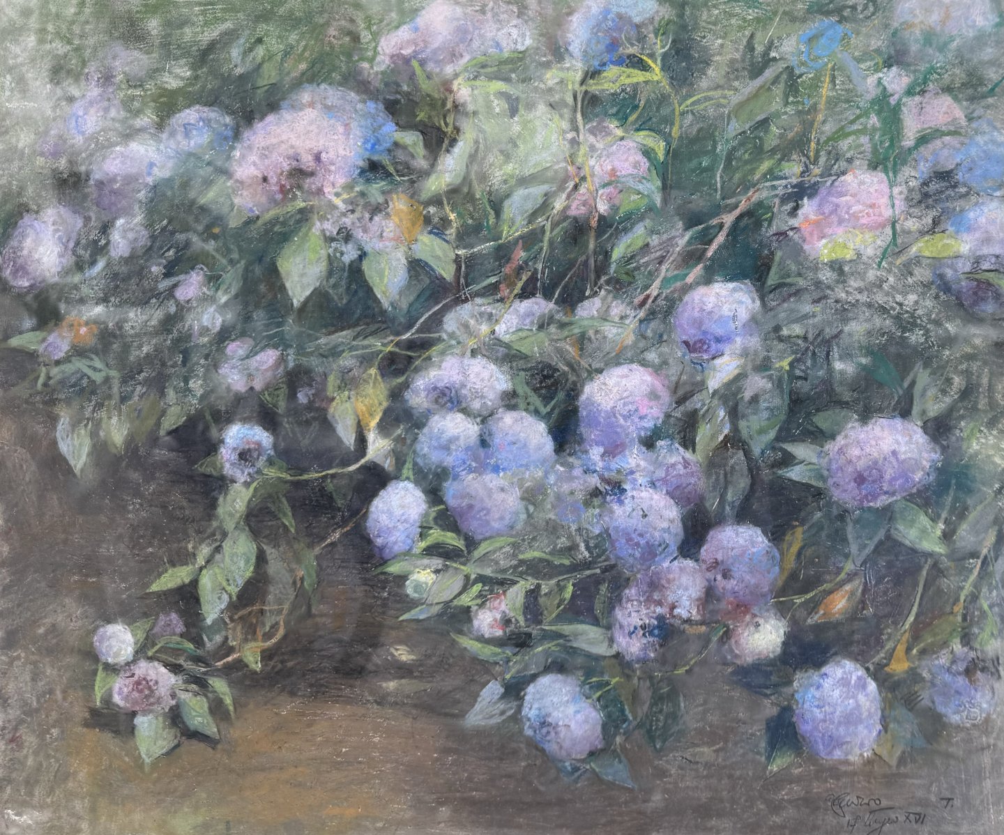 Unbekannter Künstler - Gartenblumen
