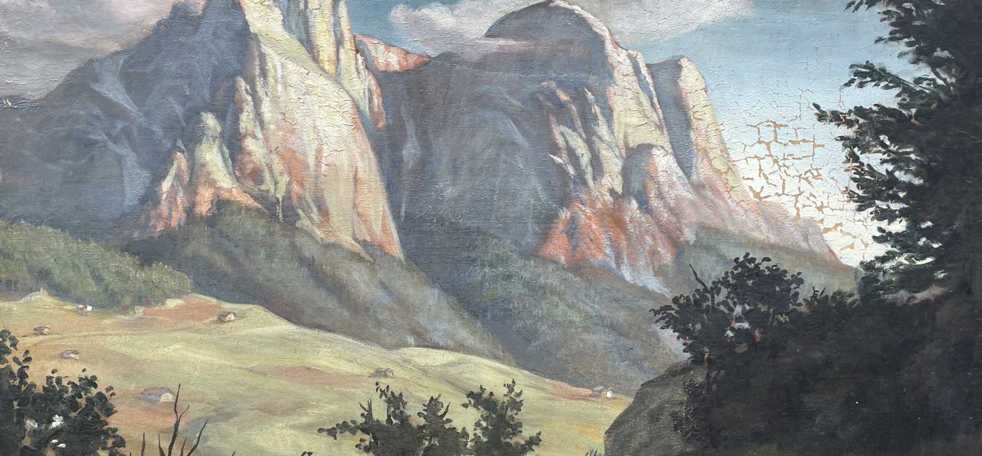 Burgauner Eduard 1912 - Blick zu Santnerspitze