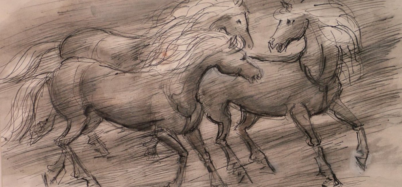 Busch Federspiel Käte - Drei galopierende Haflinger