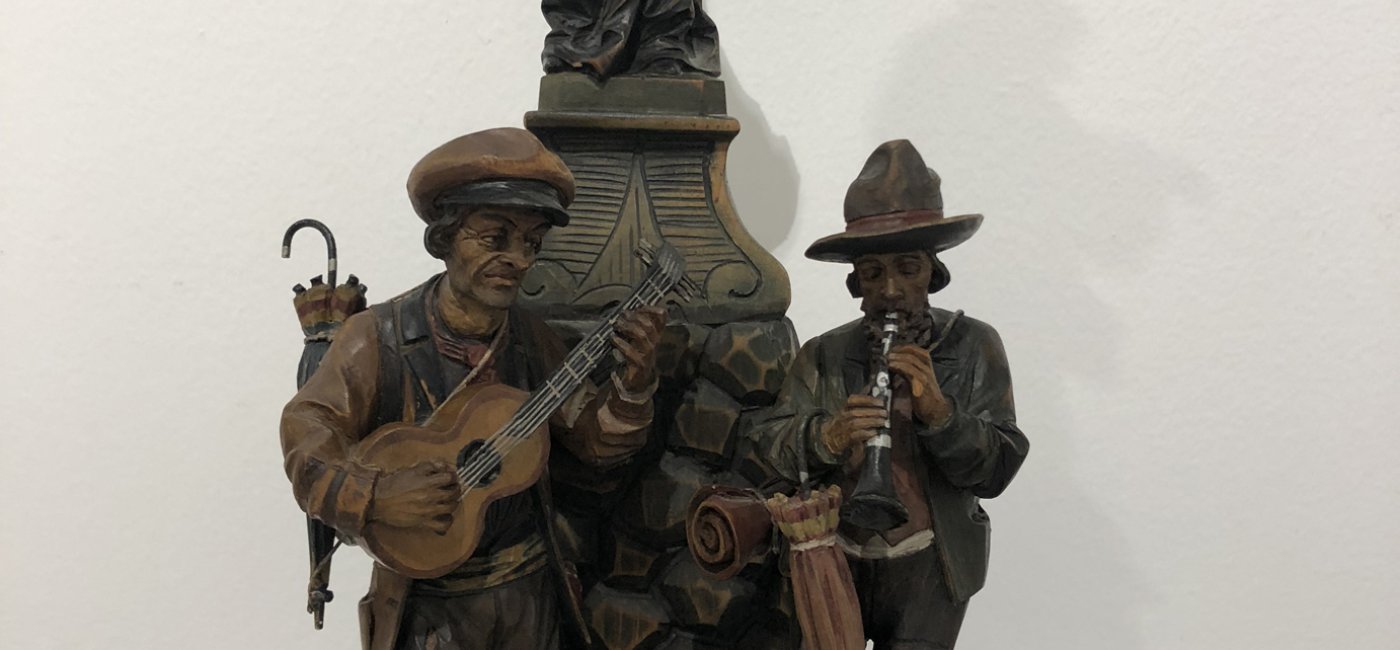 Musikantenduo - Holzskulptur