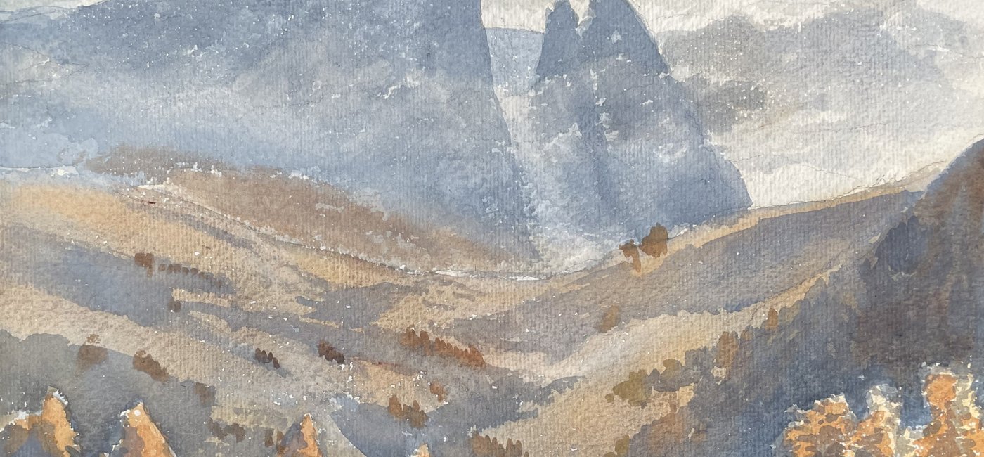 Hellweger Hubert - Blick auf den Schlern